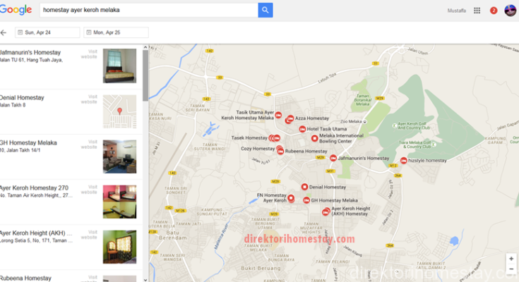 Masukkan Homestay Di Google Map 2